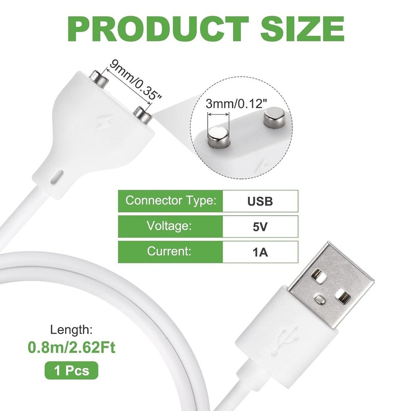 2.6Ft Magnetic USB Charger Cable - Durable, Tangle-Free & Efficient Charging gallery