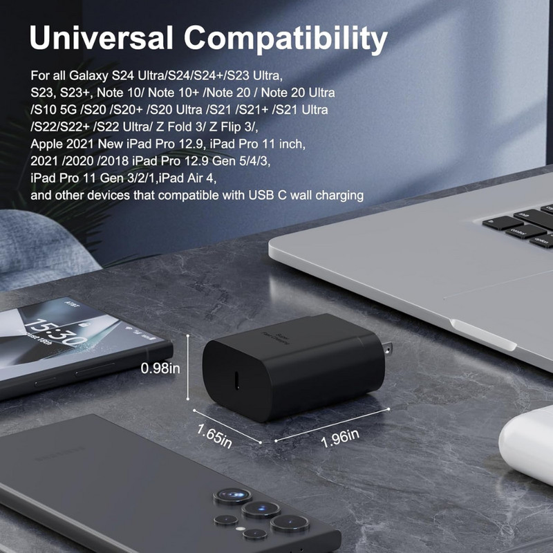 PD Super Fast Charger 25W Type C Wall Plug For Samsung Note 10 S20 S22 5G Cable gallery