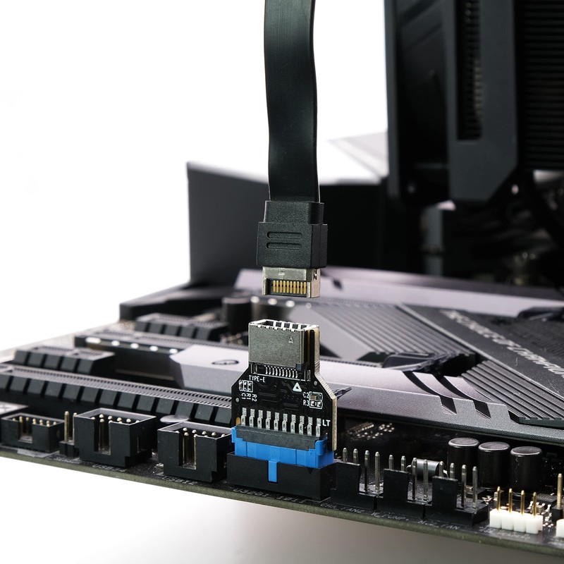 USB 3.0 Internal Header 19Pin To USB 3.1/3.2 TypeC 20Pin 180 Degree gallery