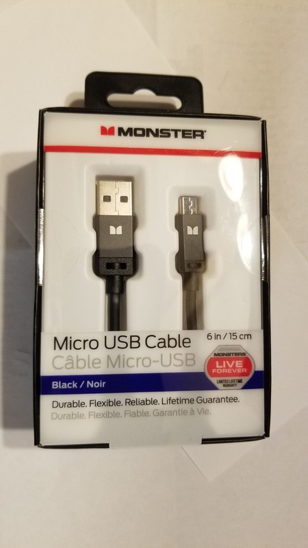 Monster Mobile Cable High Performance USB A - Micro USB Black .5ft 6", 2-pack gallery
