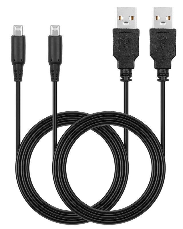 TRIVERSETECH (2-Pack) USB Charging Cable Compatible with Nintendo New 3DS XL/…