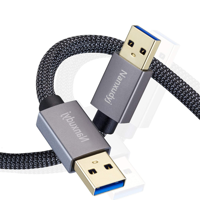 USB to USB Cable Male to Male Cable 3.0 Type for Data Transmission Compatible Ha