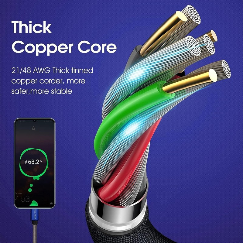 Extra Long 1ft Fast Charger Cords 3-Pack gallery