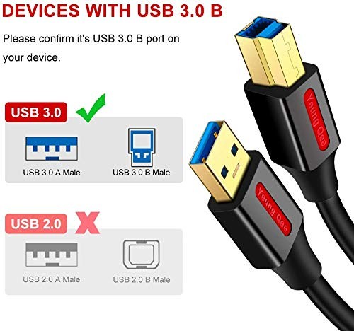 USB 3.0 Cable A Male to B Male 12 ftSuperspeed USB 3.0 Type A to B Male Cable gallery