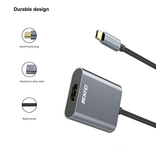 ✔ USB C to HDMI Adapter, BENFEI USB Type-C to HDMI Adapter [Thunderbolt 3 Compa gallery