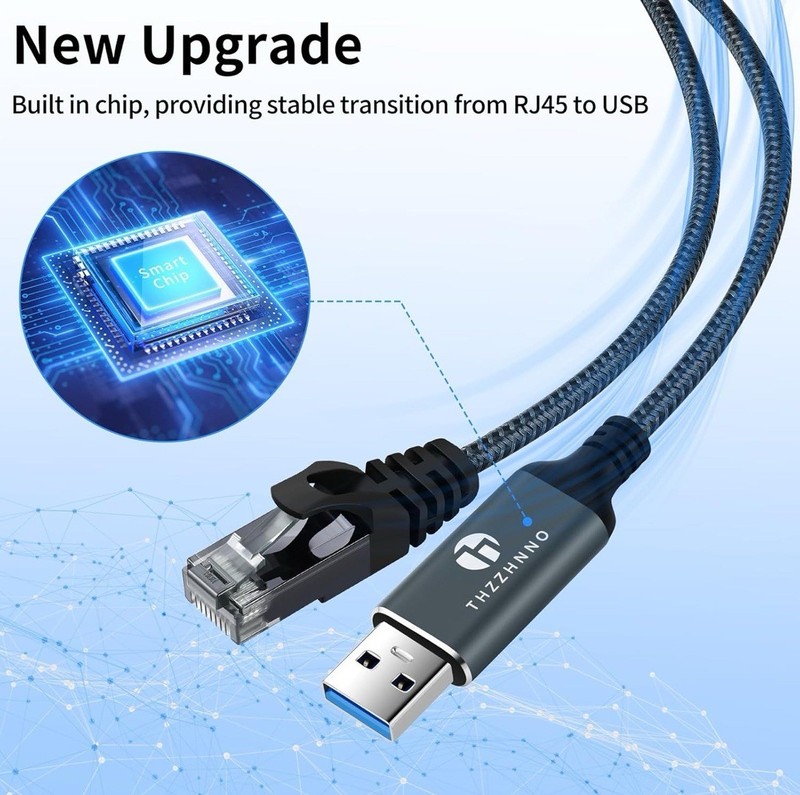 USB to Ethernet Cable 6.6FT, USB 3.0 A to RJ45 Male Cable Directly Connected ... gallery