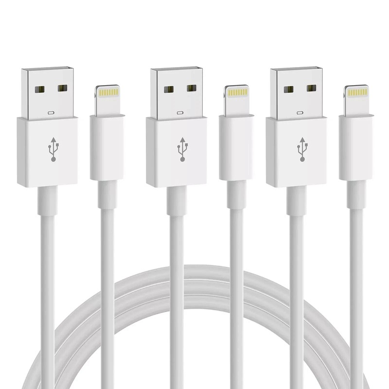 Iphone Charger 3Pack 6Ft [Apple Mfi Certified] Long Lightning Cable Data Sync T