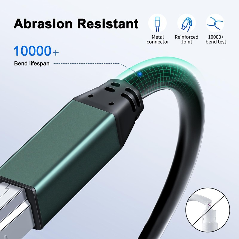 10 FT USB 3.0 Printer Cable Type A Male To B Male High Speed Scanner gallery