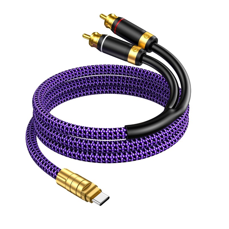 USB C to RCA Audio Cable 3m, Type C to 2 RCA Y Splitter for Home Theater, Car St gallery