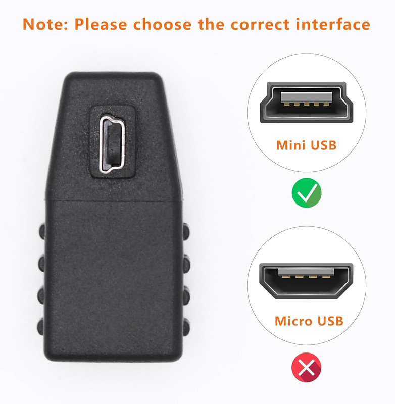 90 Degree Mini USB to USB A OTG Adapter,Right Angle Mini USB 5-Pin Type B Male t gallery