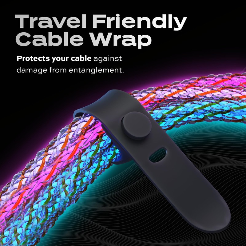 Light Up Charger Cable - GloBright Braided Charging Cable, Glowing Super Fast... gallery