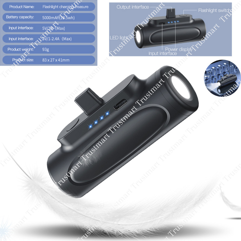 5000mAh Wireless Mini Power Bank Pocket Battery Charger For iPhone iPad Airpod