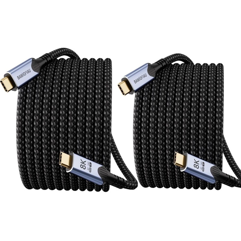 2-Pack] USB 4 Cable 10FT/3 M,Long USB C Data Cable for 40Gbps Braided,8K/4K V... gallery