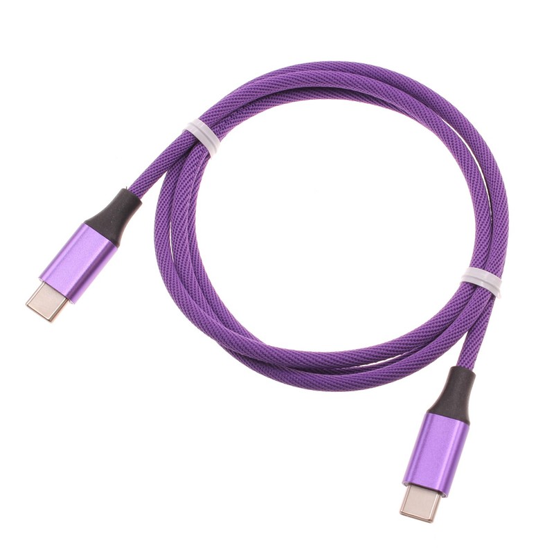 For TCL K33/K32 5G – Purple 3ft PD Cable Type-C to USB-C Fast Charger Cord