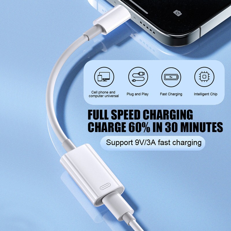 iOS to USB-C Adapter Charging Data Cable For Apple iPhone 15 iPad Mac gallery