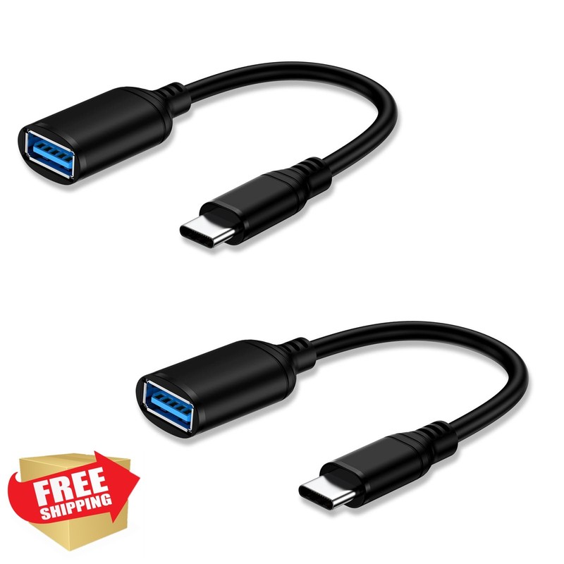 USB C to USB 3.0 Adapter 2Pack,USB C Male to Female OTG Cable for Google Pixe...