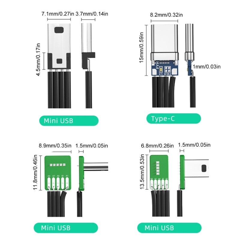 Convenient TypeC to USB Data Cable Flexible TypeC to USB Connectors Multiple gallery