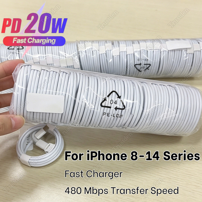 For iPhone14 13 12 11 XR X Fast Charger 20W USB C Type-C Cord PD Cable Wholesale