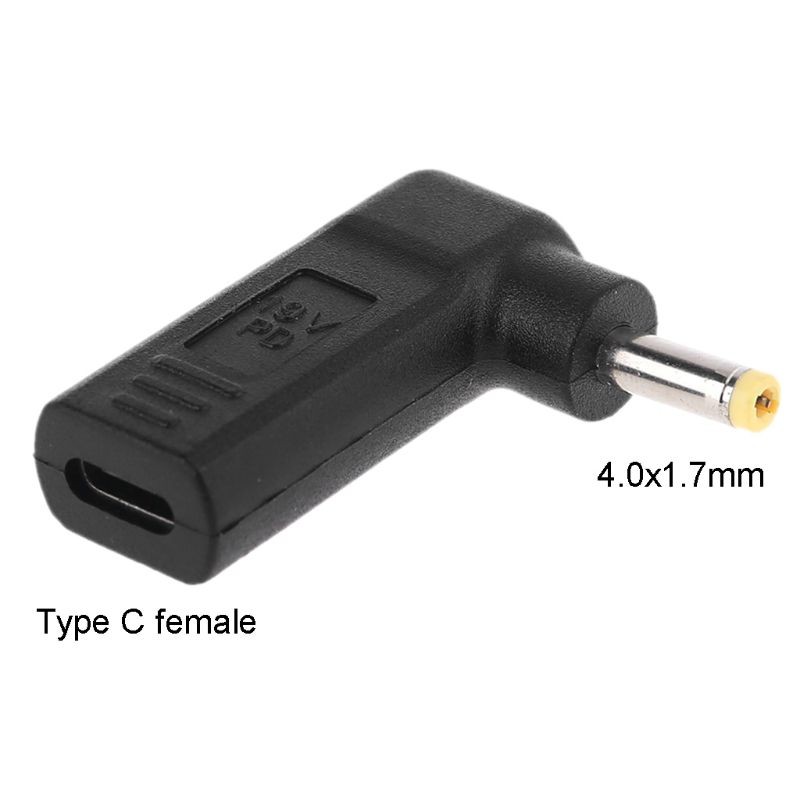 Type C Female To for DC 4.0×1.7mm Male Plug Jack Converter Adapter Charge for Le