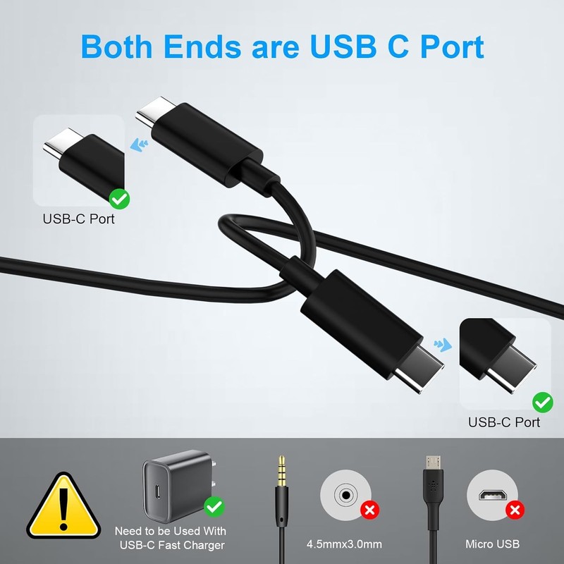 For Samsung USB C to USB C Cable 6.6FT Type-C Phone Charger Cord Fast Charging gallery