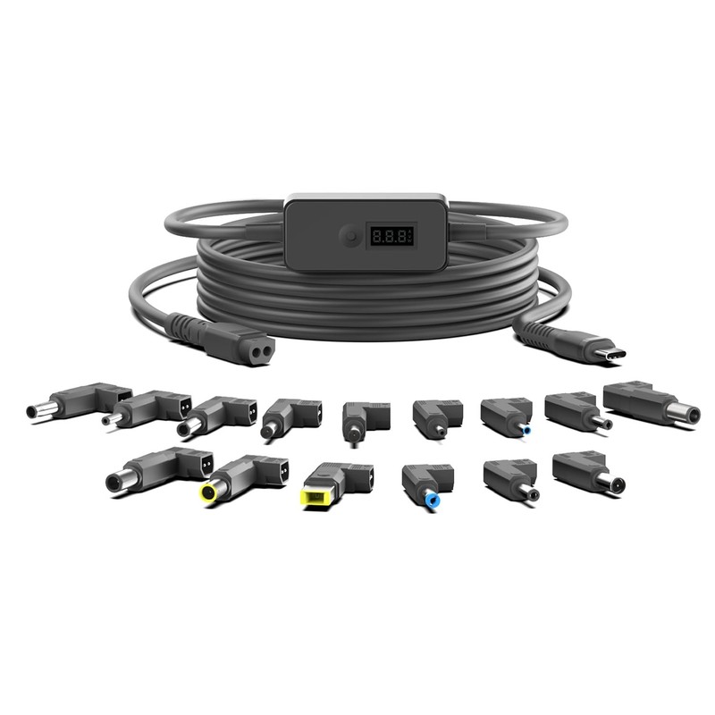 PD USB C to DC Fast Charging Cable with Adjustable Voltage Output 5V/9V/12V/1...