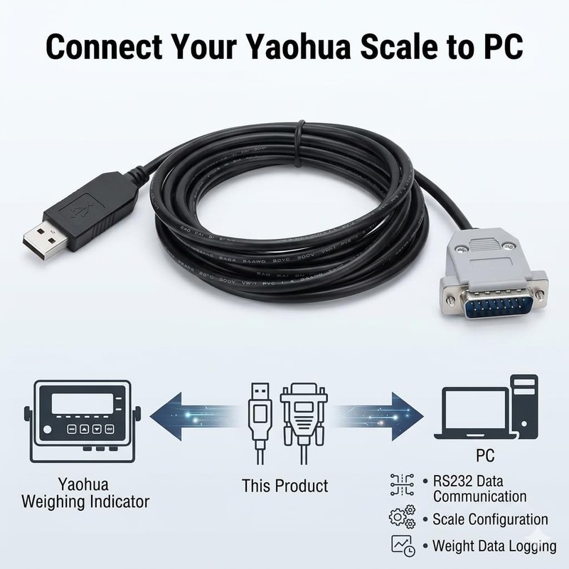 Pidwaok FT232RL Chip USB Male to DB15 Dual 15-Pin Male Connector RS232 Serial... gallery