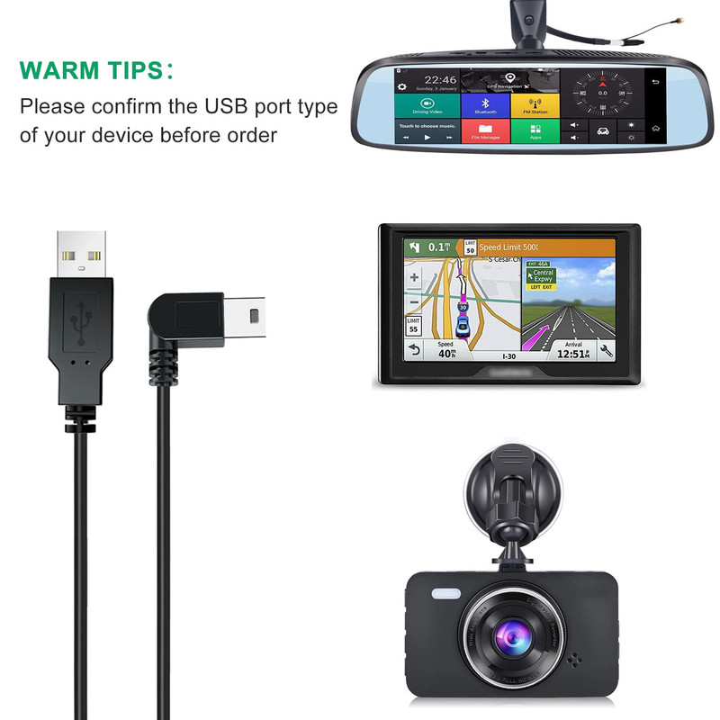 Charging Power Cable for Dash Cam, (11.5 Ft) USB 2.0 to Mini USB Car gallery