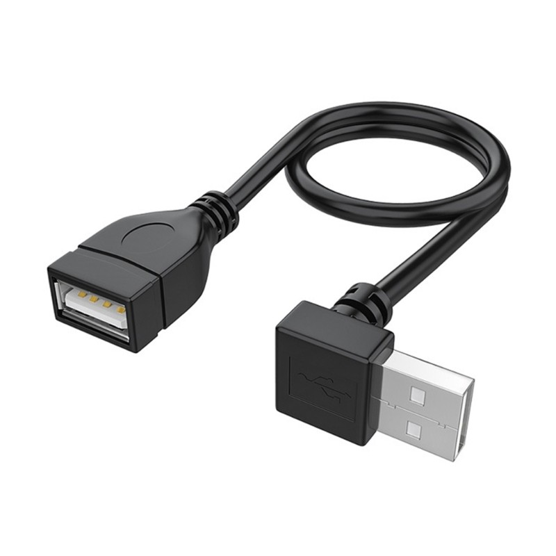 USB 2.0 Extension Cable 90 Degree Connectors For Unobtrusive Charging And Data