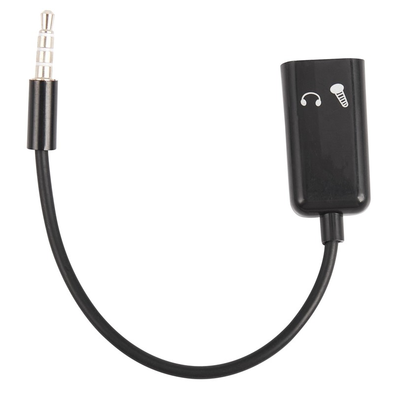 3.5mm Stereo Audio Splitter Male to Headphone Headset + Microphone Adapter7199