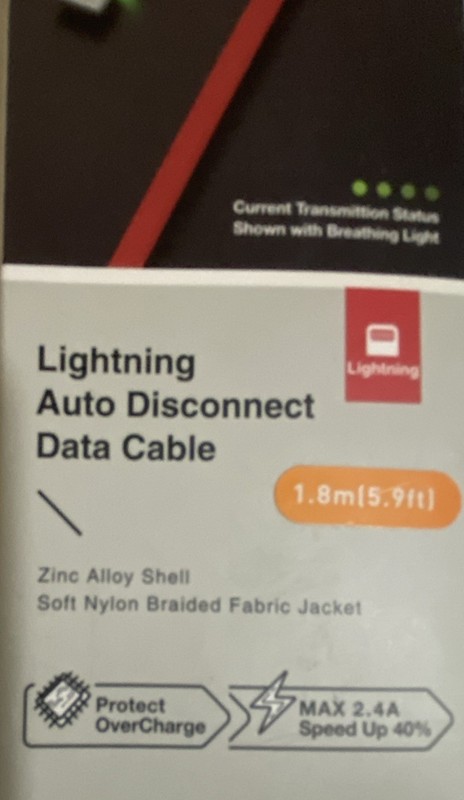 Mcdodo Auto Disconnect Data Cable2.4A Fast Charge ZincAlloy Braided MicroUSB-New gallery
