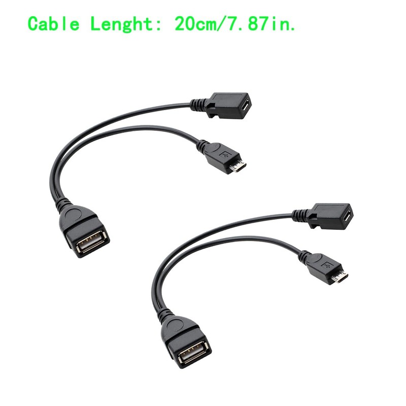 2-in-1 Micro USB to USB Adapter OTG Cable + Power Cable gallery
