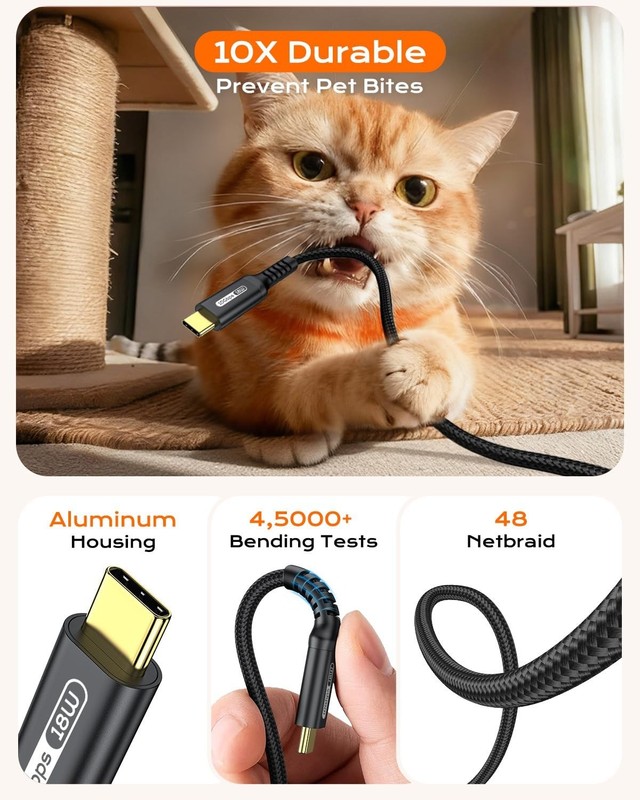10Gbps USB C Cable 2FT, USB 3.1 Gen2 Fast Charging & Data Transfer for Android A gallery