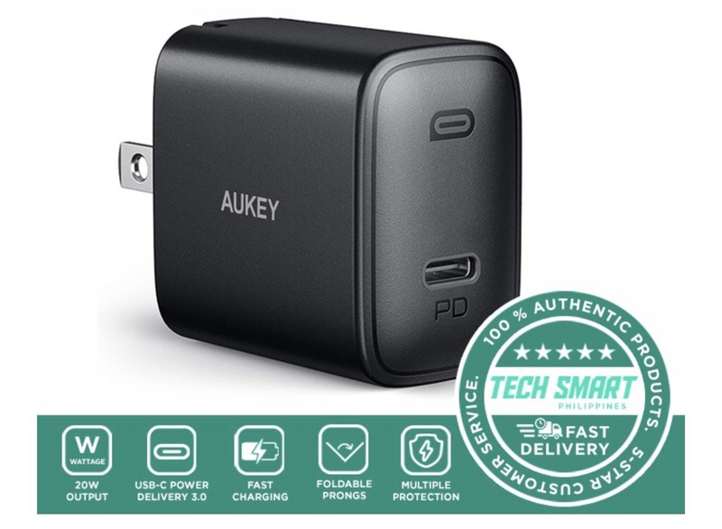 Aukey Swift 20W USB-C PD Charger, Brand New In Sealed Box, iPhone iPad AirPods
