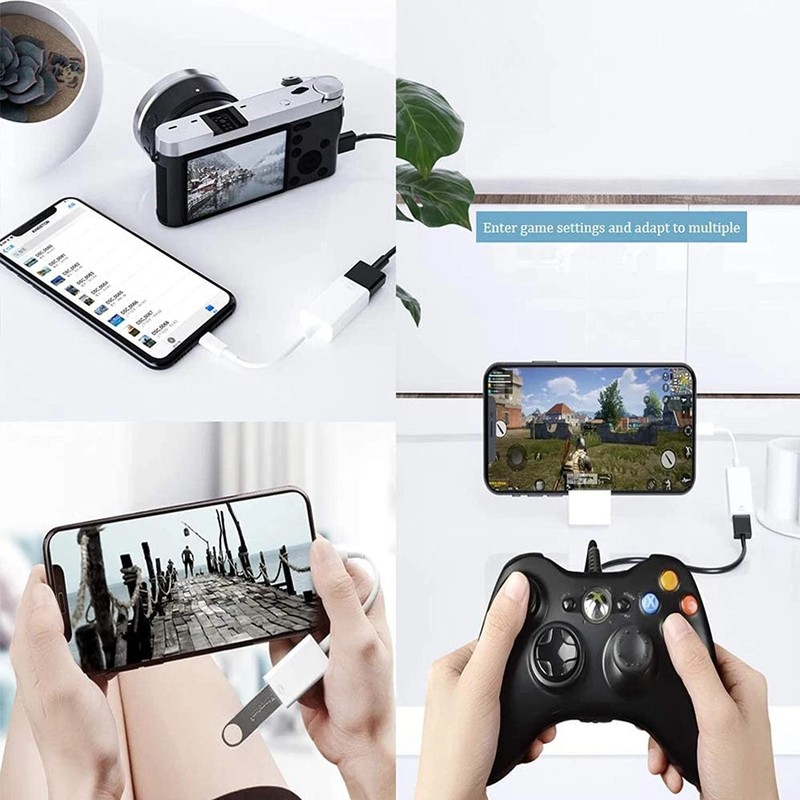 Camera USB OTG Adapter Cable With Female Connector For Apple iPhone iPad iPod lo gallery