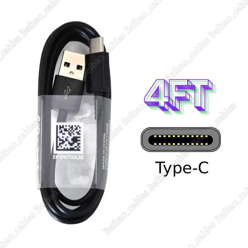 USB-C to USB-A Cable Fast Charger Type C Charging 4FT Cord Rapid Sync Charger