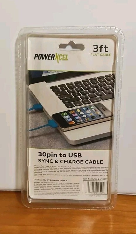 PowerXcel BLUE 30pin to USB Sync & Charge Cable 3 ft For iPod iPad iPhone gallery