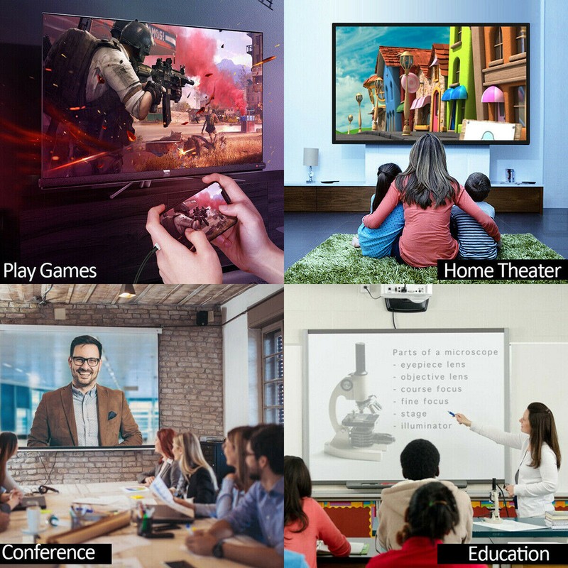 1080P HDMI Mirroring Cable Phone to TV HDTV Adapter Cord for iPhone iPad Android gallery