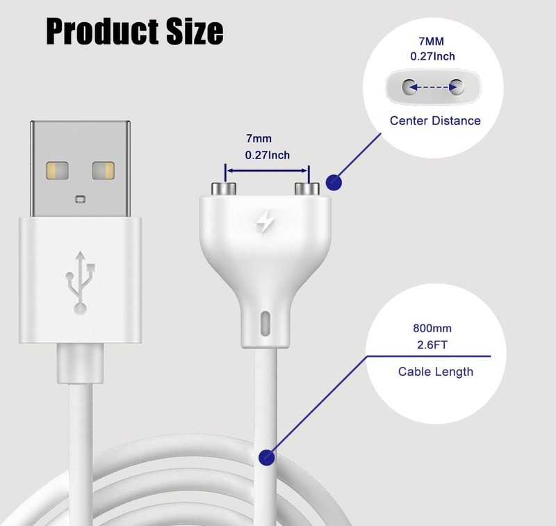 High-Quality Magnetic USB DC Charging Cable 2.6Ft - Compatible with All Devices gallery