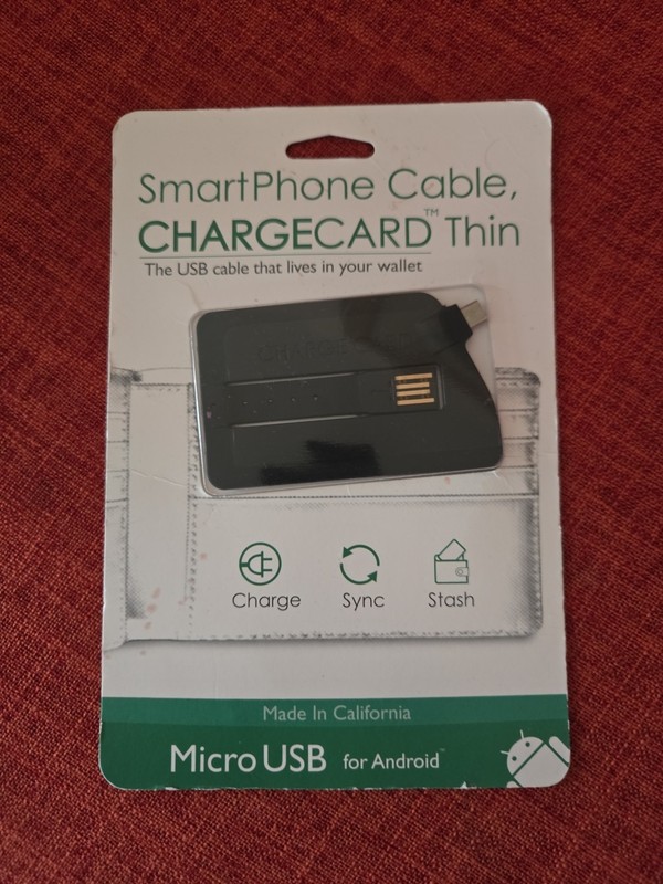 Charge card Thin USB Wallet Phone Adapter- Never Need A Charging Cable Again!