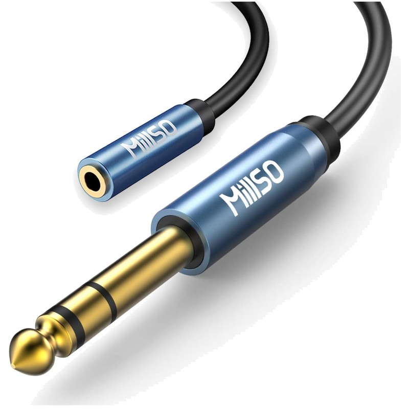 High-Quality 3.5mm to 1/4 Headphone Adapter – 16ft Cable
