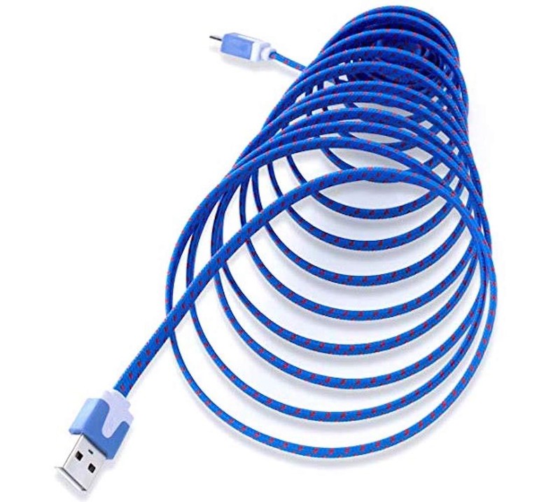 NTJ Flat Braided Noodle Charger Cable for SAMSUNG GALAXY S4 S6 S7+ MICRO USB LG gallery