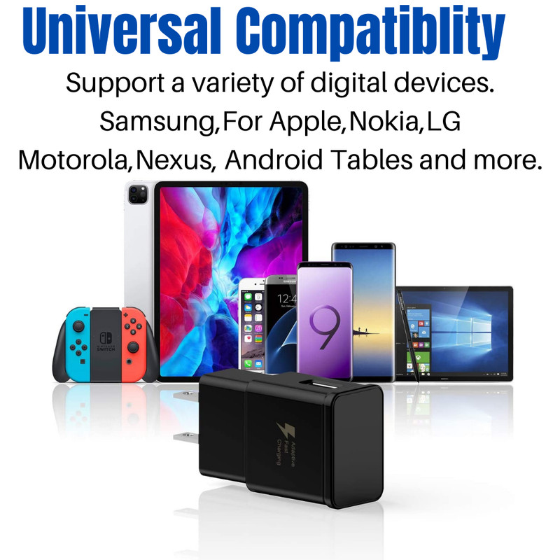 1-1000 Lot Bulk Adaptive Fast USB Wall Charger Block Power Adapter For Samsung gallery
