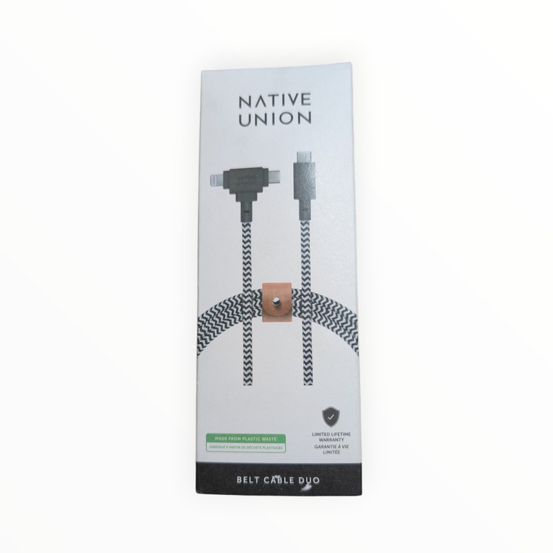 K5-O Native Union Belt Cable Duo 4.9′ USB-C to C & Lighting Cable