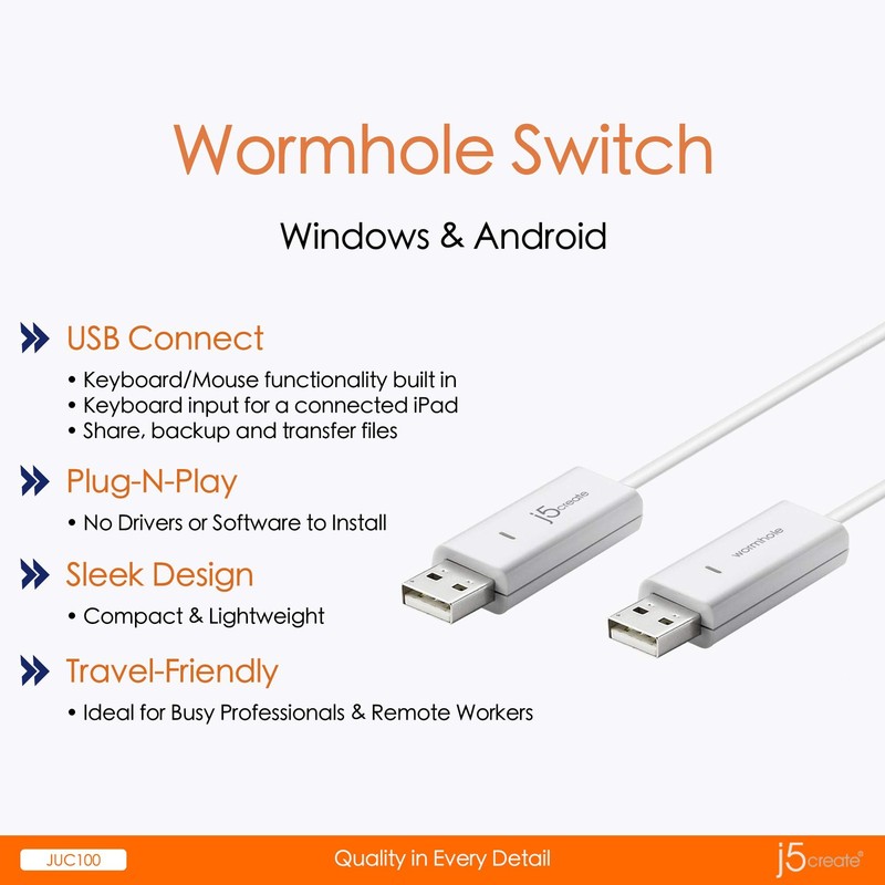 j5create JUC100 Data, Transfer USB CableTransfer Data Between 2 Windows PC gallery