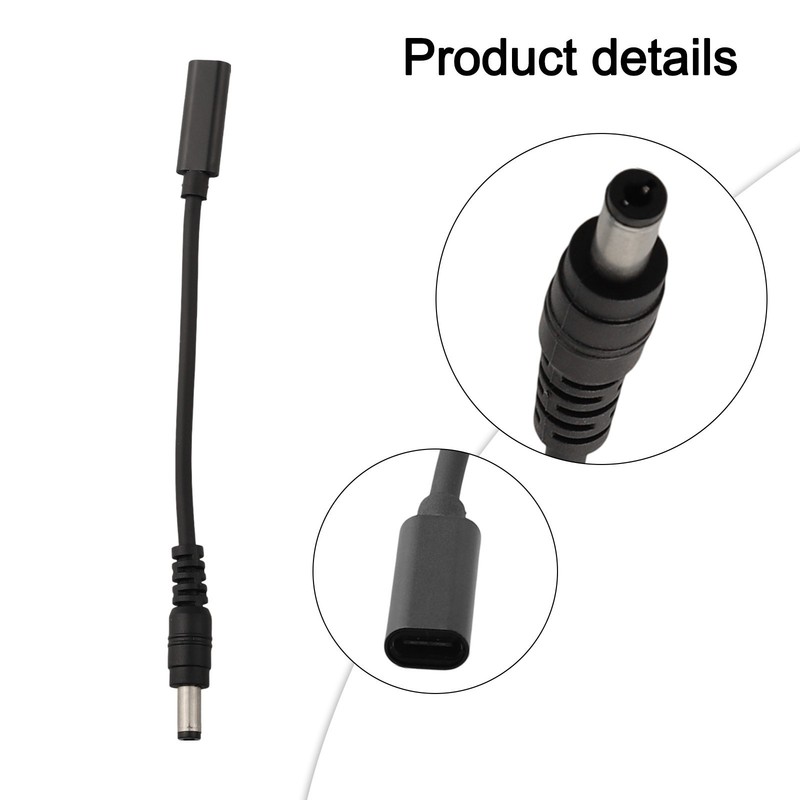 USB C Female Input Cable for Starlink For Mini DC 5.5x2.1mm 15cm Black gallery