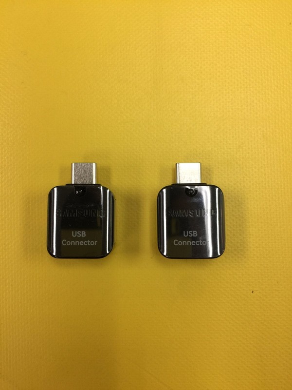 Lot 2x OEM Black Samsung OTG Adapter USB Type-A To USB Type-C Connector S8 S8+