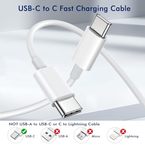 Cable (6FT, 2Pack),Type-C 60W Fast Charging Cord Long 2Pack-6FT USB C to USB C gallery