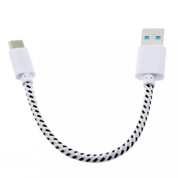 SHORT TYPE-C USB CABLE FAST CHARGE POWER CORD USB-C DATA SYNC WIRE BRAIDED S39 gallery
