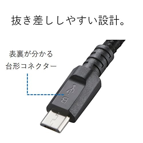 Elecom micro USB cable microUSB Standard quick charge corresponding [front [35p] gallery