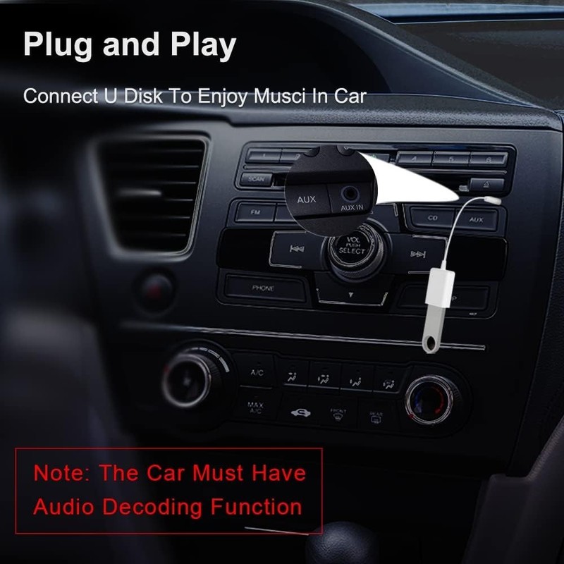 AUX to USB Adapter - Dual 3.5mm Male to USB 2.0 Cables for Car Audio gallery